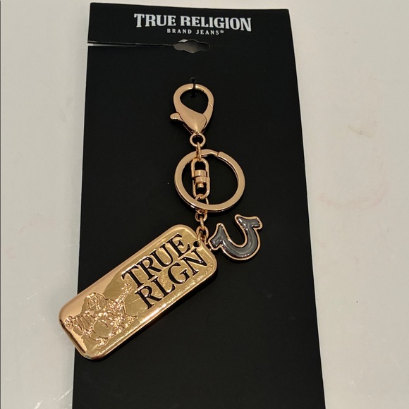 True Religion Metallic Key & Card Holder - Picture 1 of 4